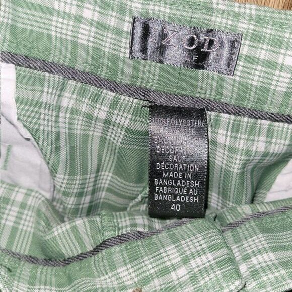 IZOD GOLF Athletic Plaid Casual Shorts Men's Size 40 - Picture 3 of 3